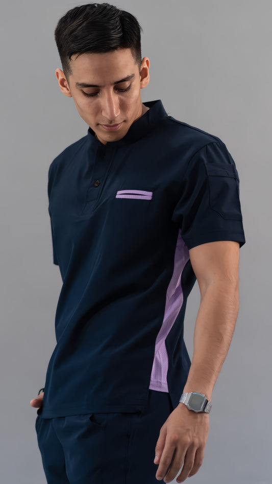 Men's Top Navy/Lilac, Scrubs 520