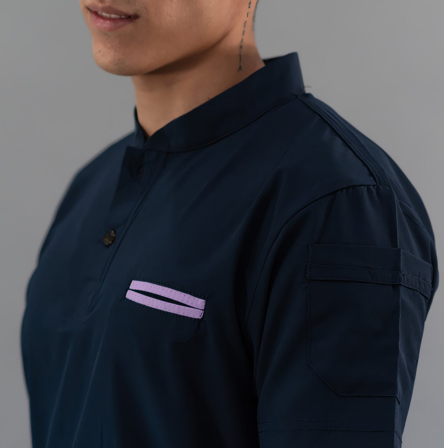 Men's Top Navy/Lilac, Scrubs 520