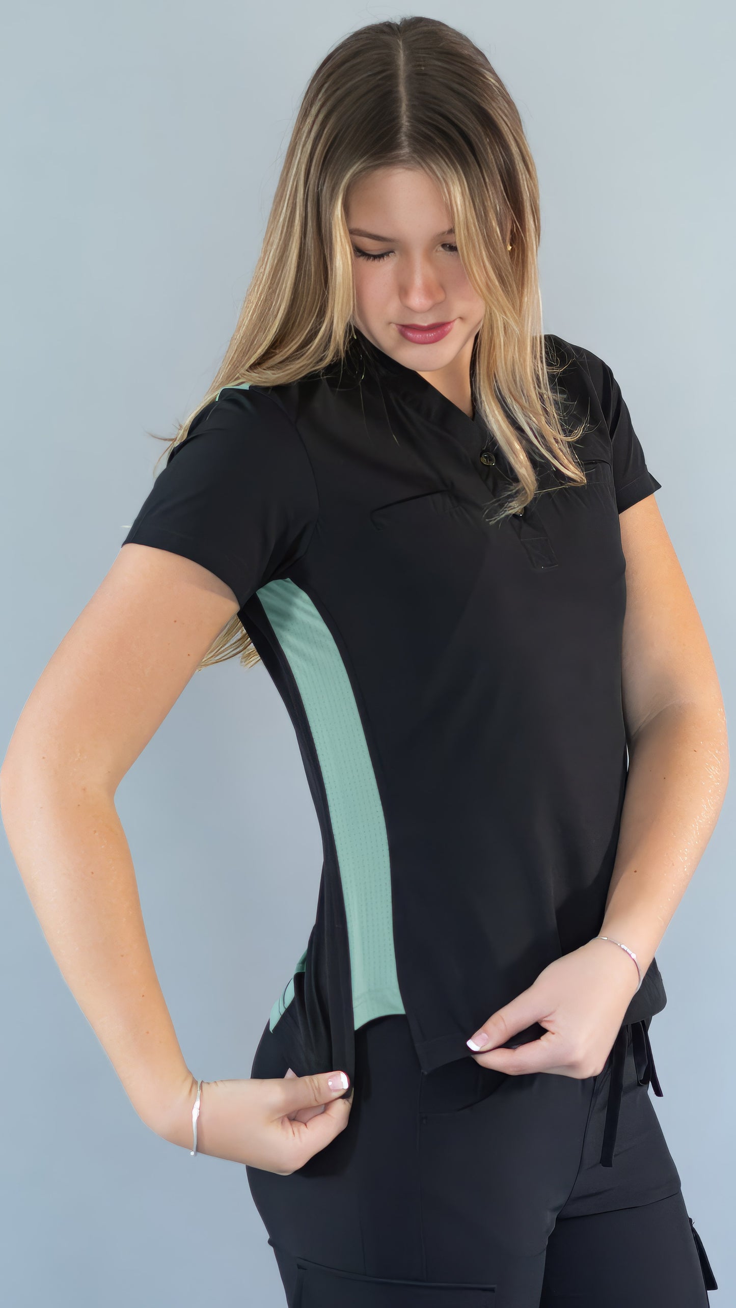 Women's Top Black/Mint, Scrubs 520