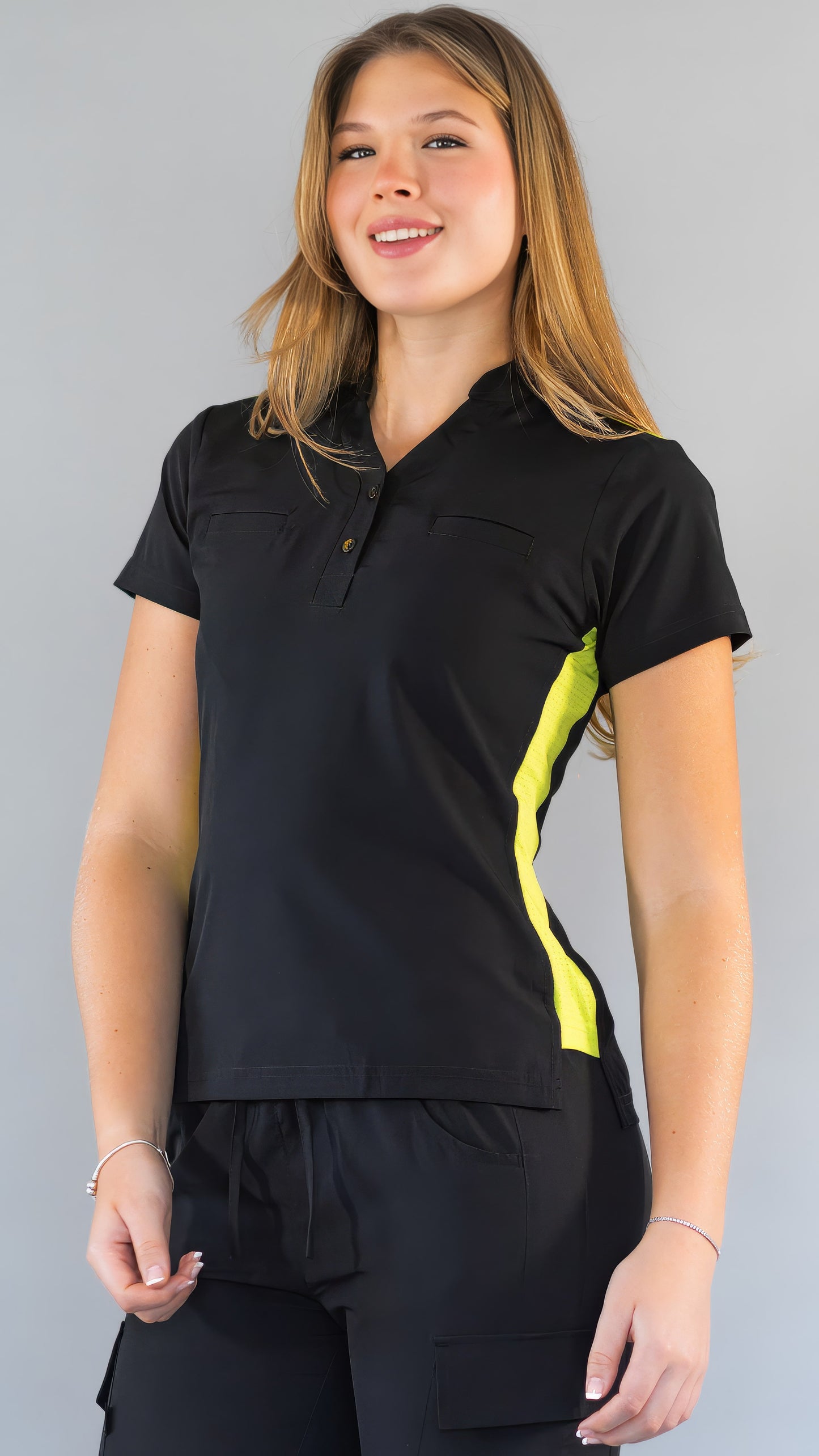 Women's Top Black/Leemon, Scrubs 520