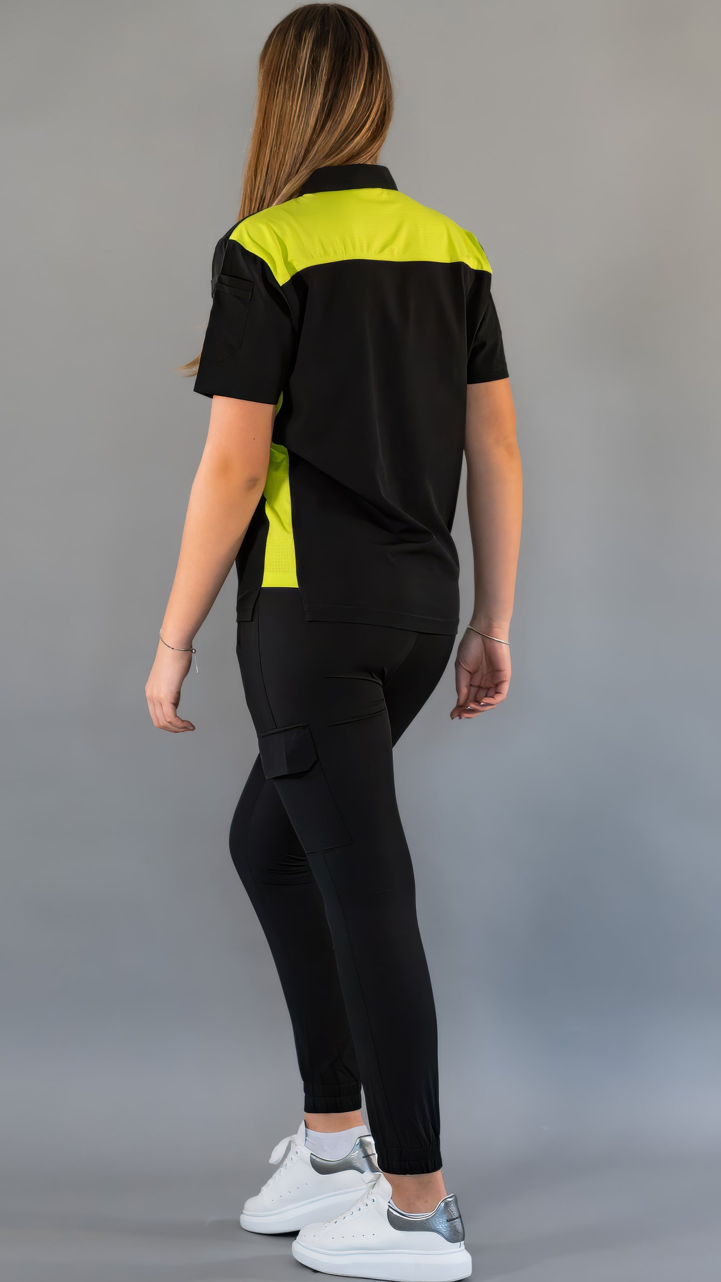 Unisex Relaxed Top 520 Black - Leemon Scrubs 520