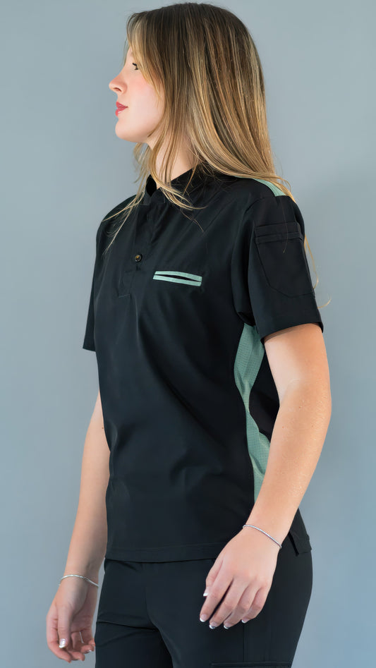 Unisex Relaxed Top 520 Black - Mint Scrubs 520