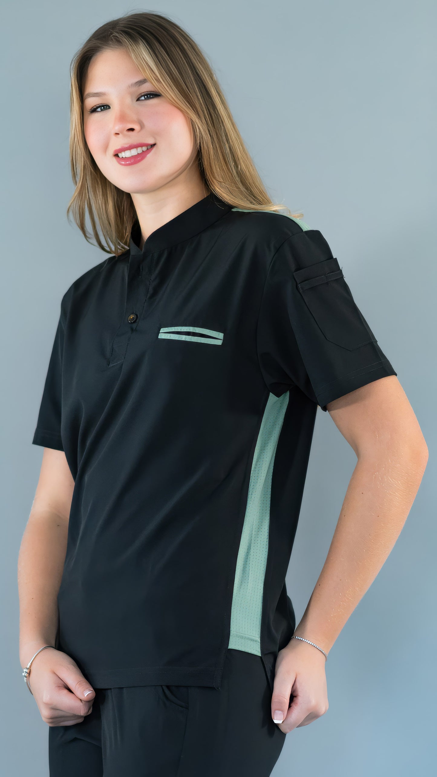 Unisex Relaxed Top 520 Black - Mint Scrubs 520