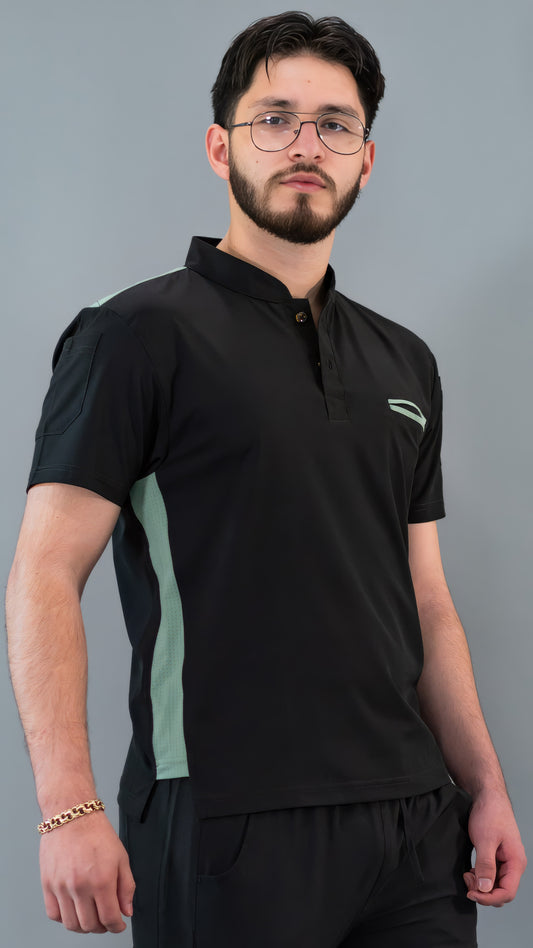 Men's Top Black/Mint, Scrubs 520