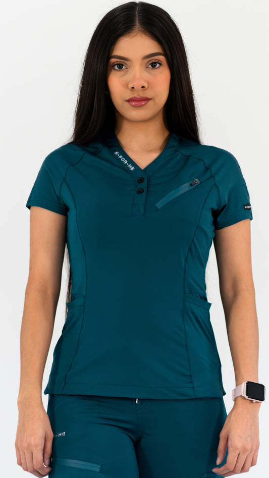 Women’s Top 905 Caribbean Blue, Super Stretch Scrubs