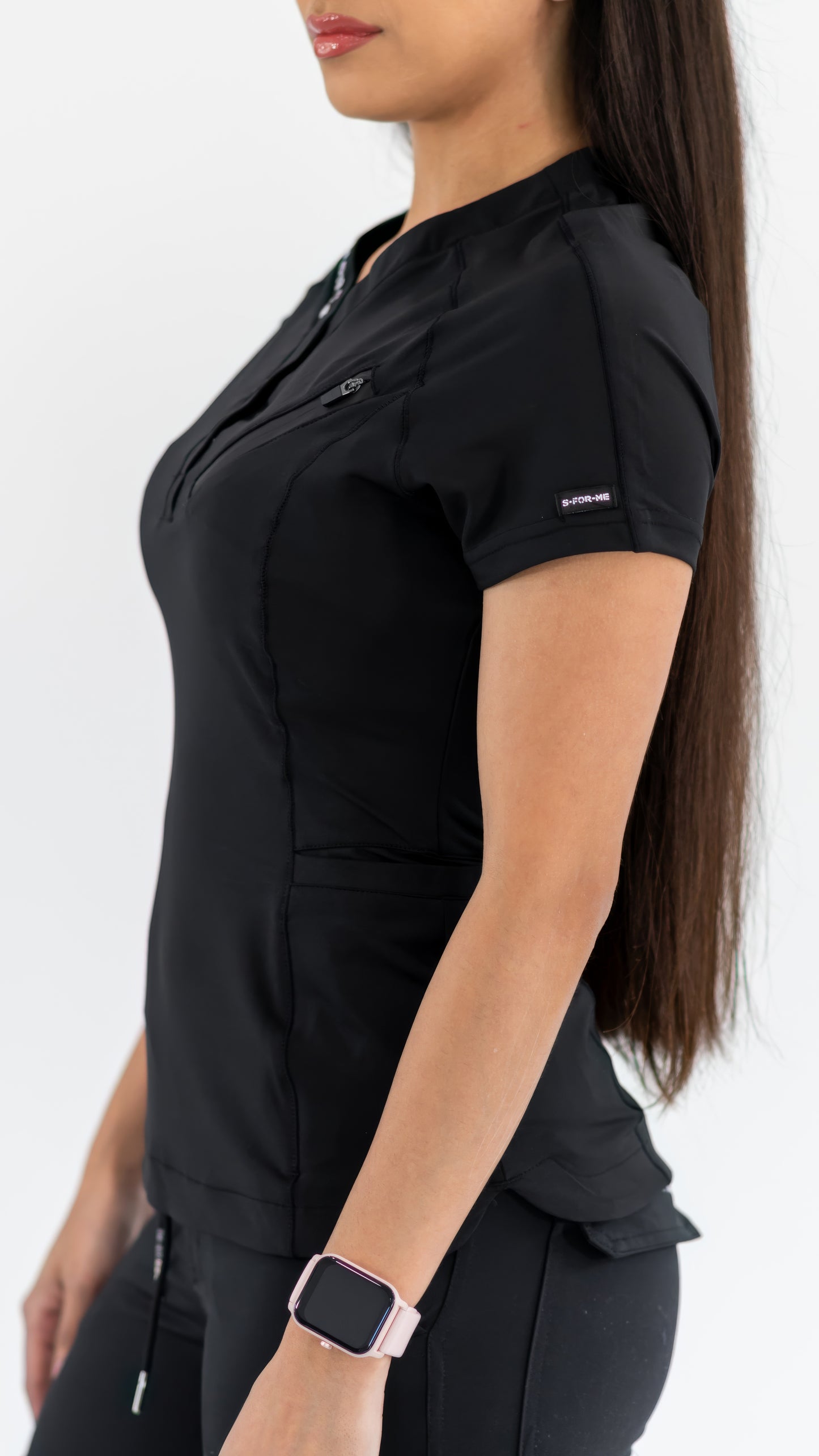 Women’s Top 905 Black, Super Stretch Scrubs