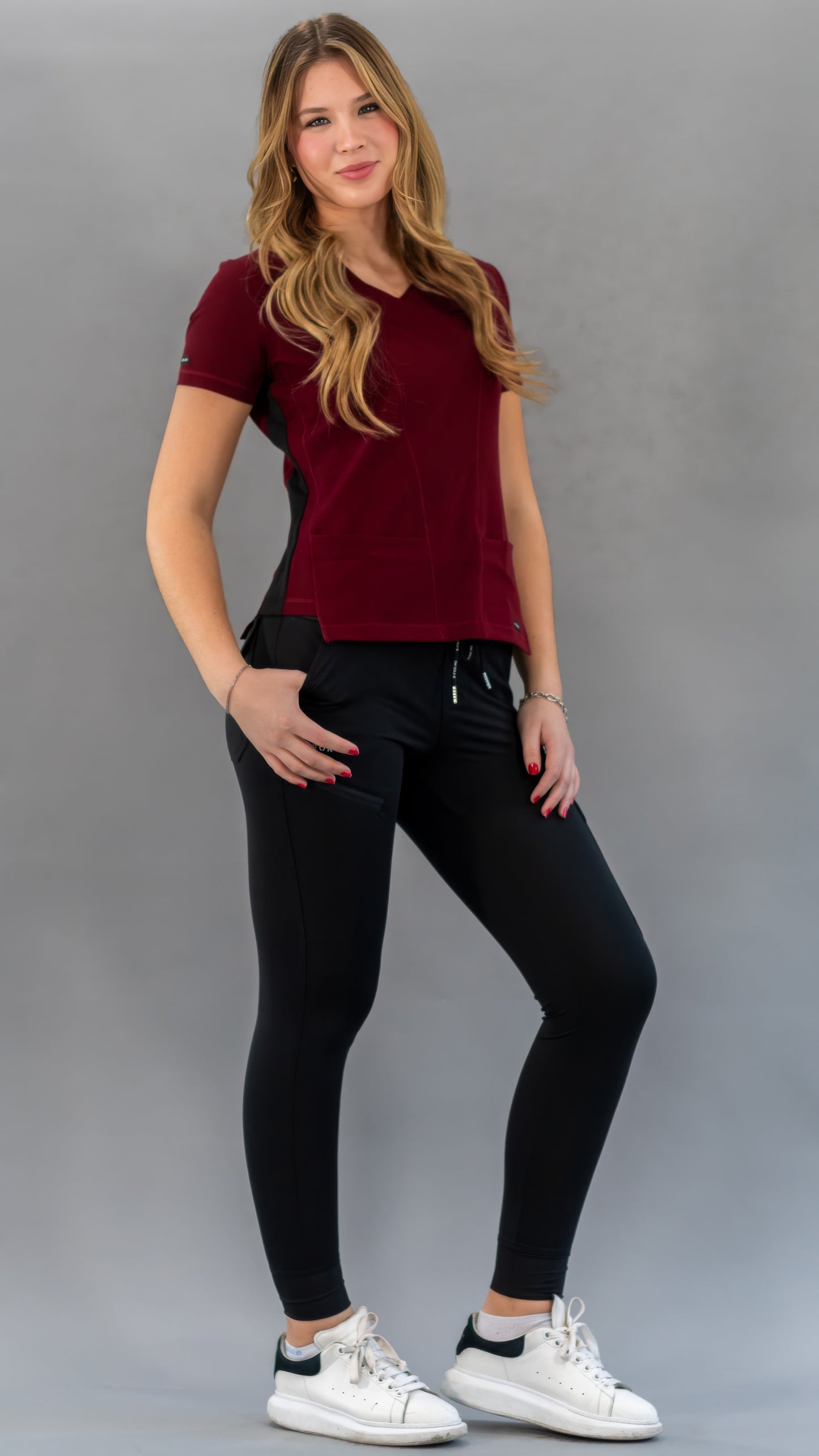 Women’s Waterproof 301 Burgundy/Black Top, Scrubs style 301