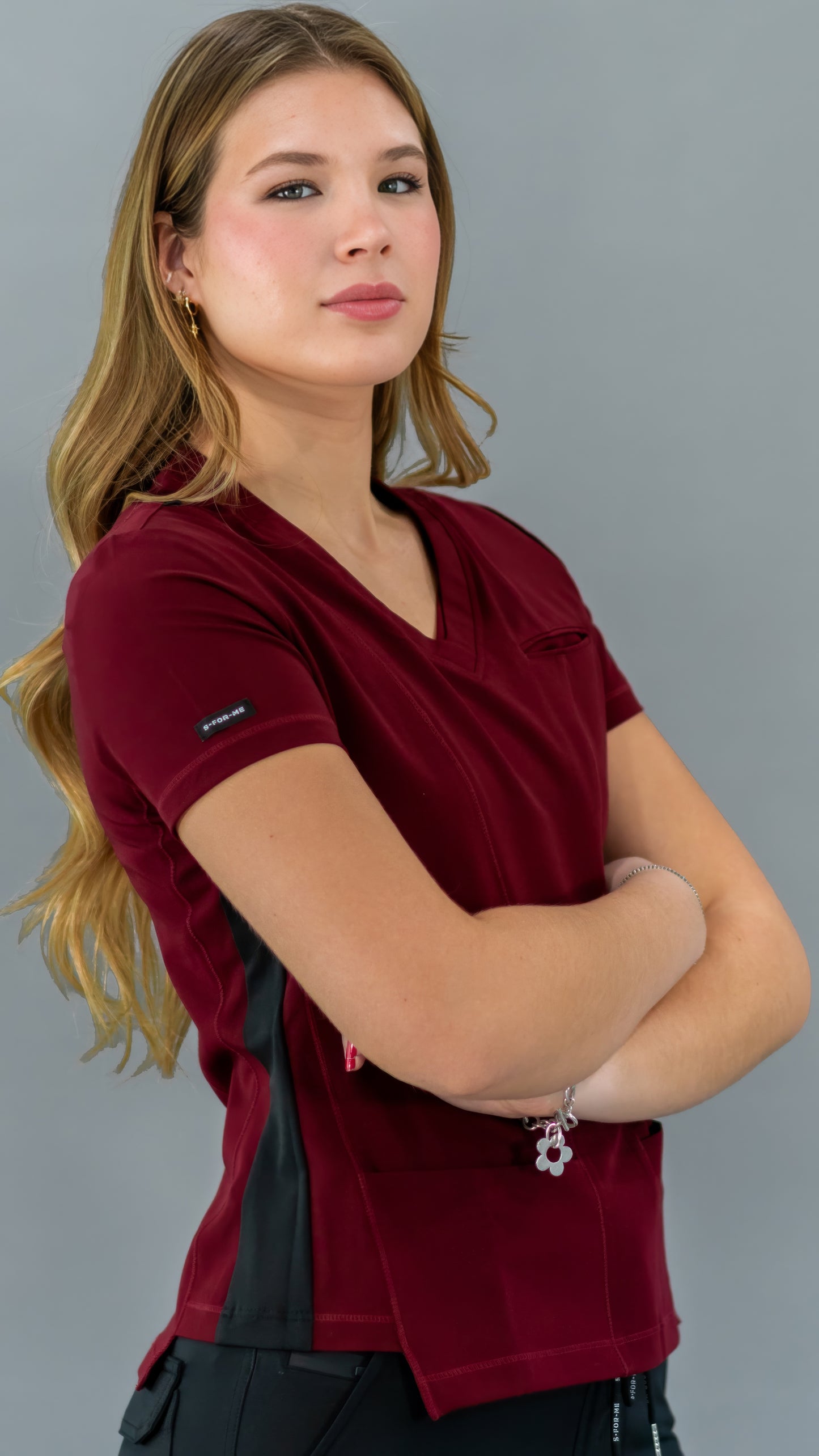 Women’s Waterproof 301 Burgundy/Black Top, Scrubs style 301