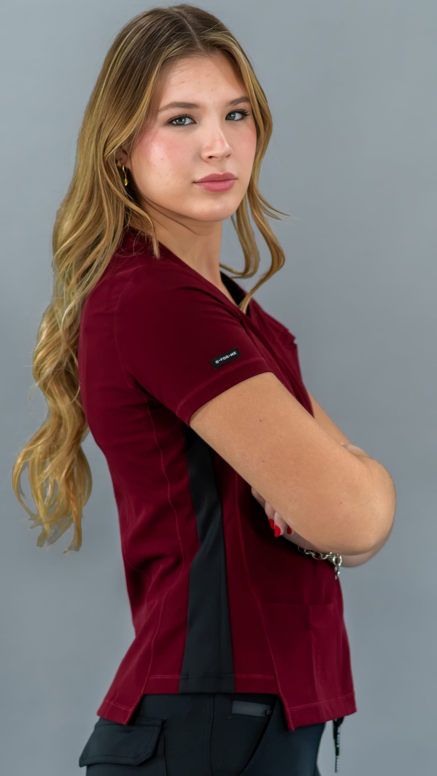 Women’s Waterproof 301 Burgundy/Black Top, Scrubs style 301