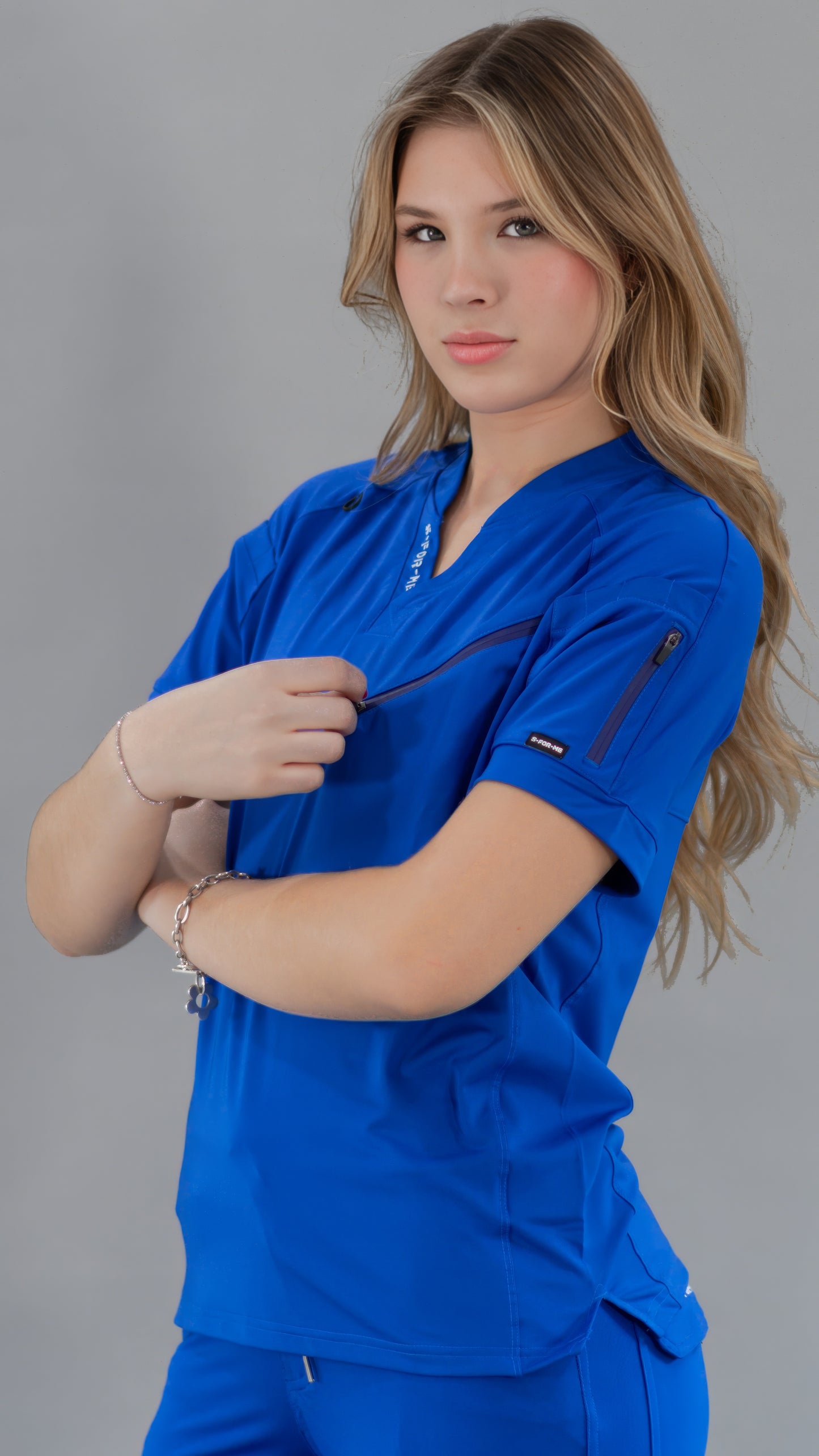 Unisex Relaxed Top 905 Royal Blue, Super Stretch Scrubs