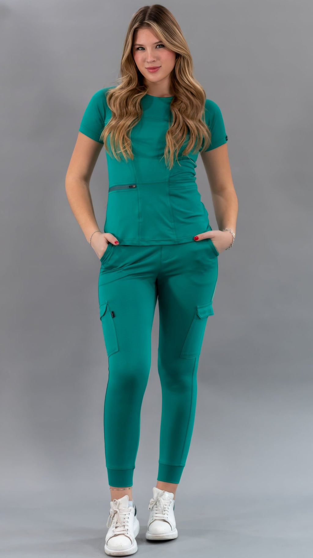 Women's Top 901 Surgical Green, Super Stretch Scrubs