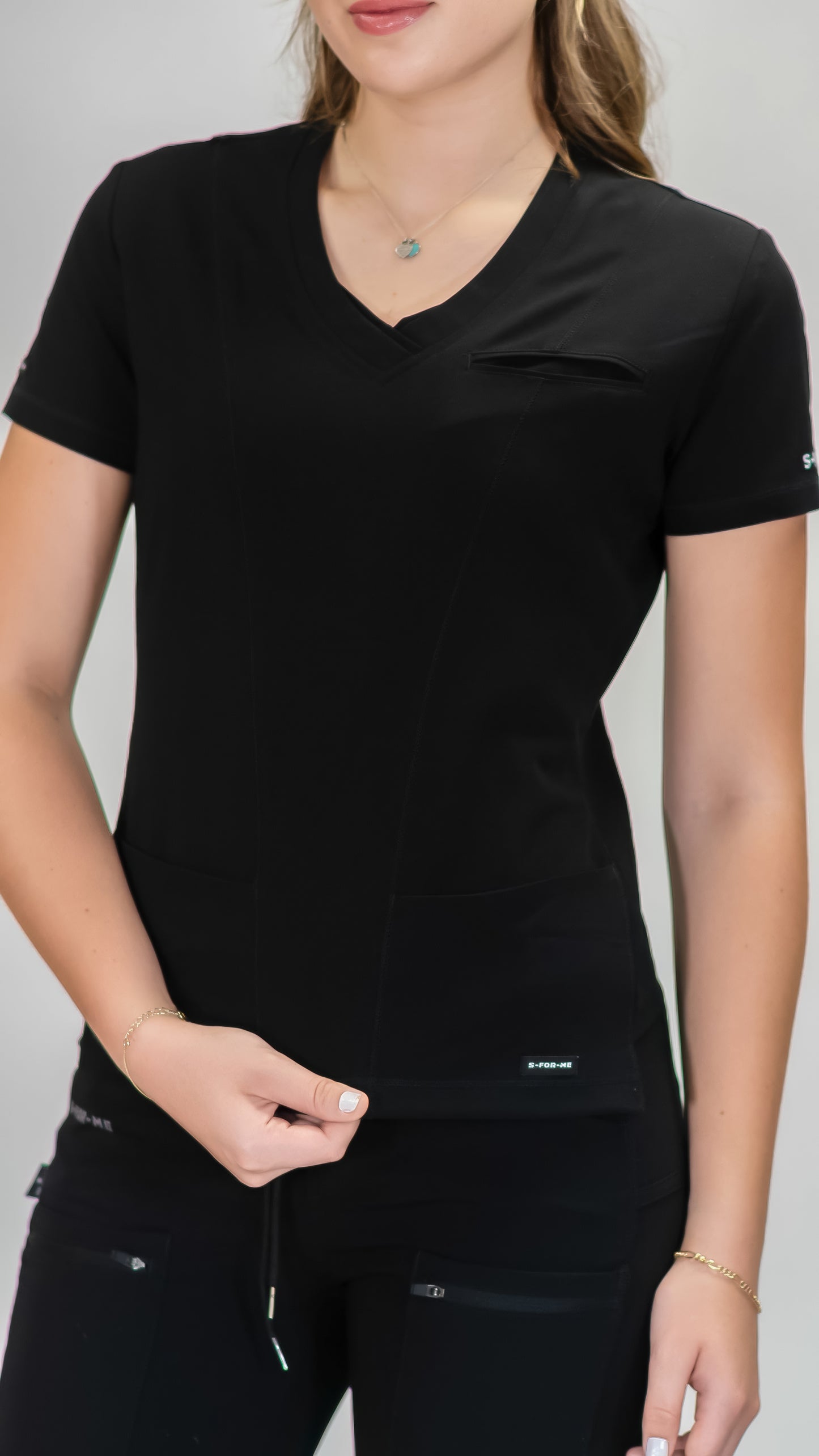 Women’s Waterproof Black Top, Scrubs style 300