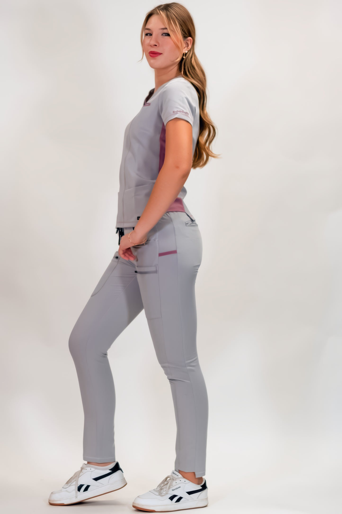 Women’s Waterproof Pearl Gray Pants, Scrubs Style 300