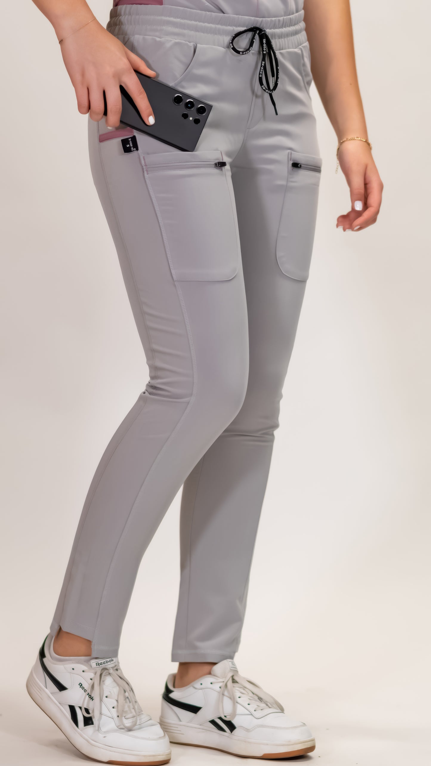 Women’s Waterproof Pearl Gray Pants, Scrubs Style 300