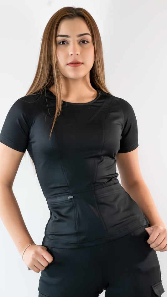 Women's Top 901 Black Super Stretch