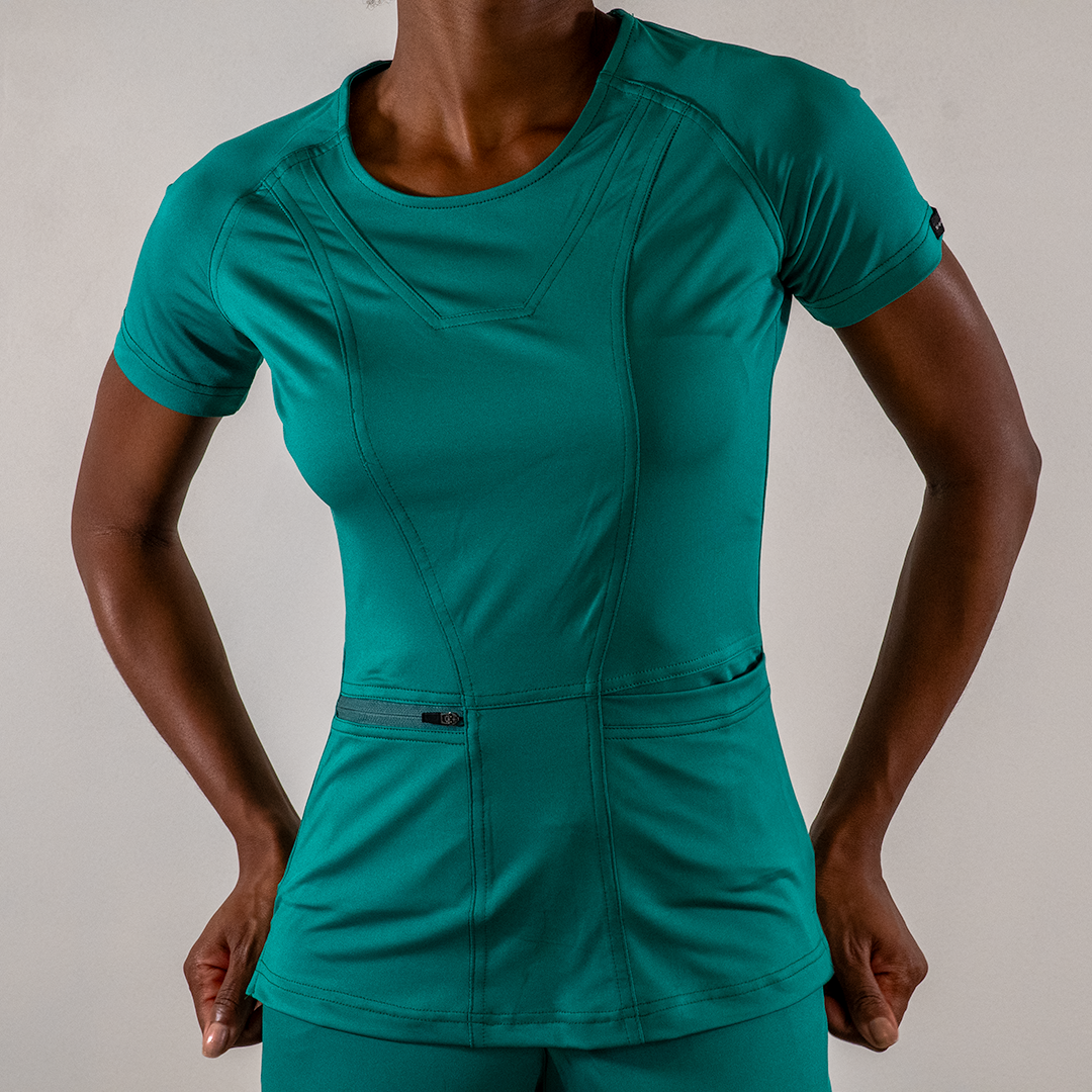 Women's Scrubs Super Stretch Top 901 Surgical Green (Nurse Uniforms