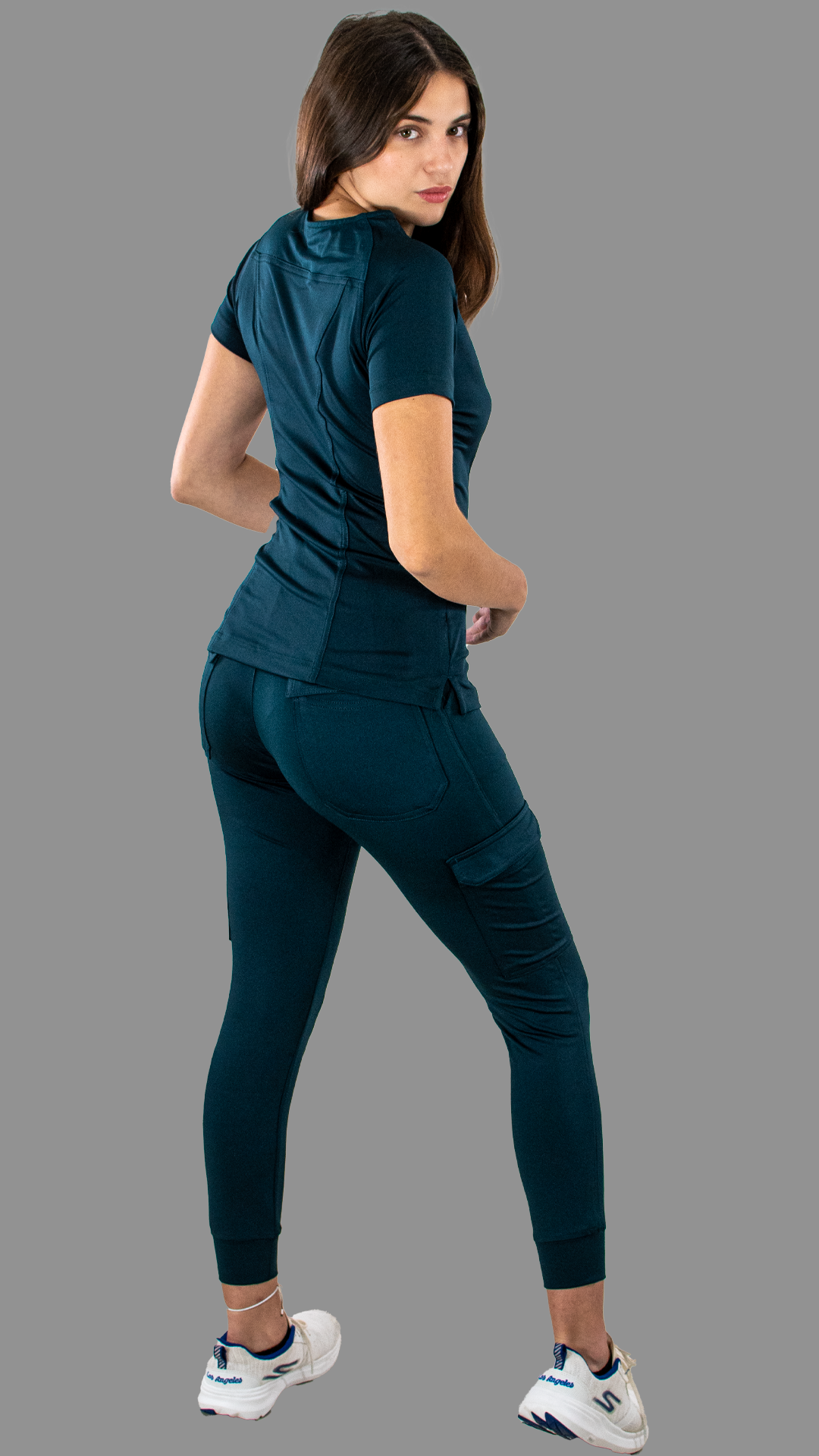Scrub Garb Women's Scrubs Top 901 Bottle Green – S-FOR-ME Scrubs