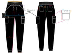 Size and fit reference for men’s 910 jogger scrub pants