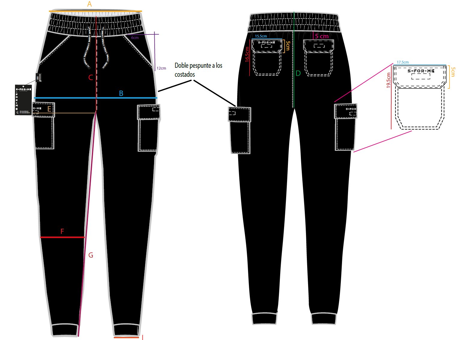 Size and fit reference for men’s 910 jogger scrub pants
