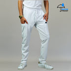Back view of mens 530 white relaxed-fit scrub pants - SFORME