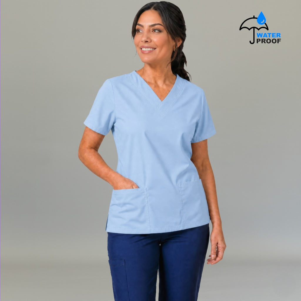 Women's Scrub Top 502 Plumbago Blue Lightweight