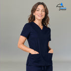 Women's Scrub Top 502 Navy Lightweight