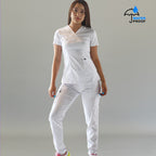 Women's 501 Scrub Top Alviero Stretch White