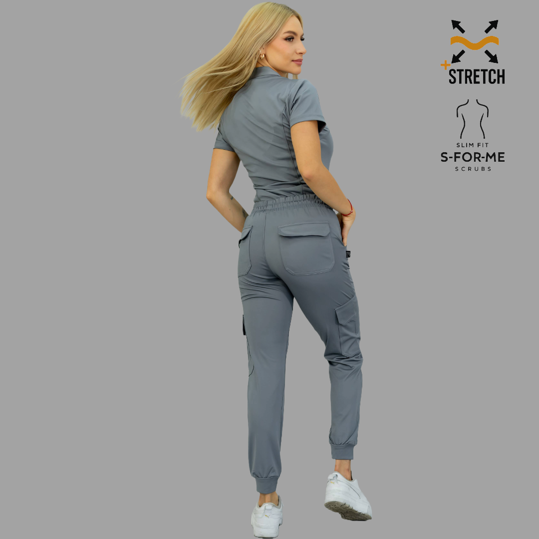 Women's Jogger Pants 910 Medium Gray, Super Stretch Scrubs