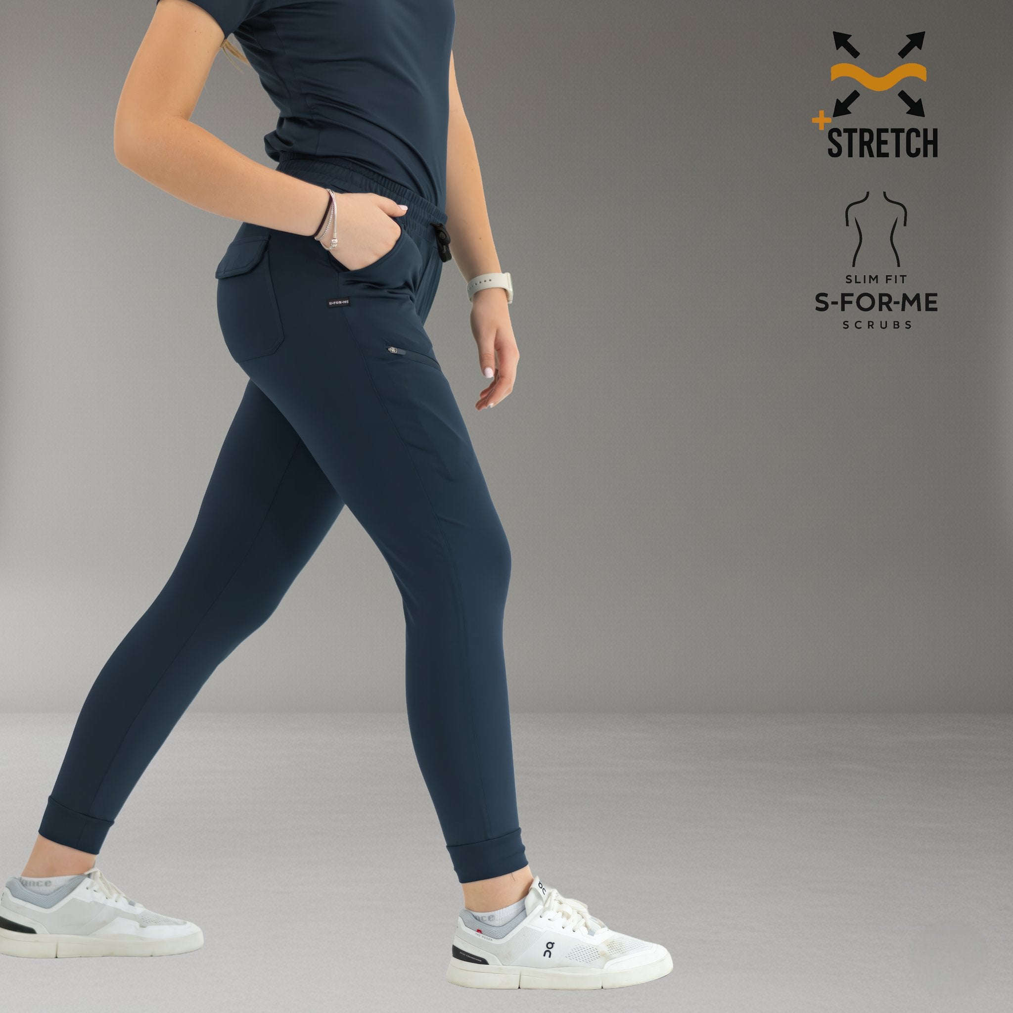 Women’s Jogger 905 Navy Blue, Super Stretch Scrubs