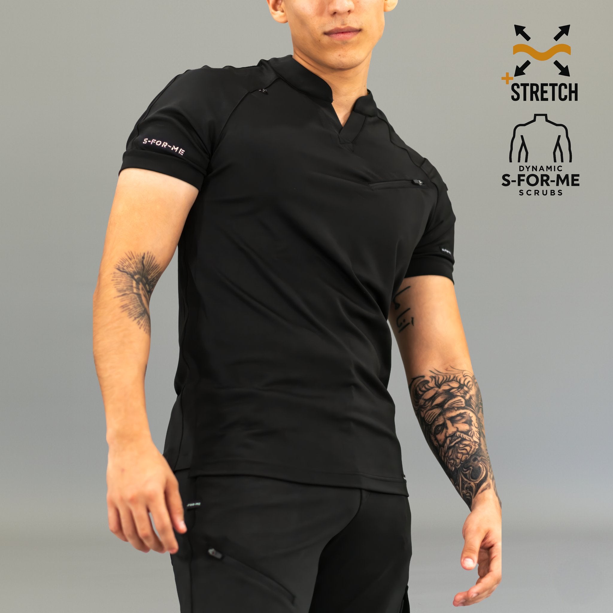scrubs black tops