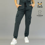 Women's Oxford Gray Scrub Jogger Pants | Super Stretch 4-Way | Style 910