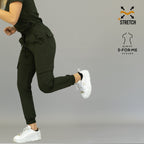 Women's Jogger Pants 910 Olive Green, Super Stretch Scrubs