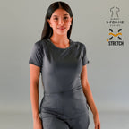 Women's Top 901 Oxford Gray, Super Stretch Scrubs