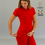 modern red scrub uniform store for women
