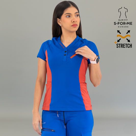blue scrub tops 