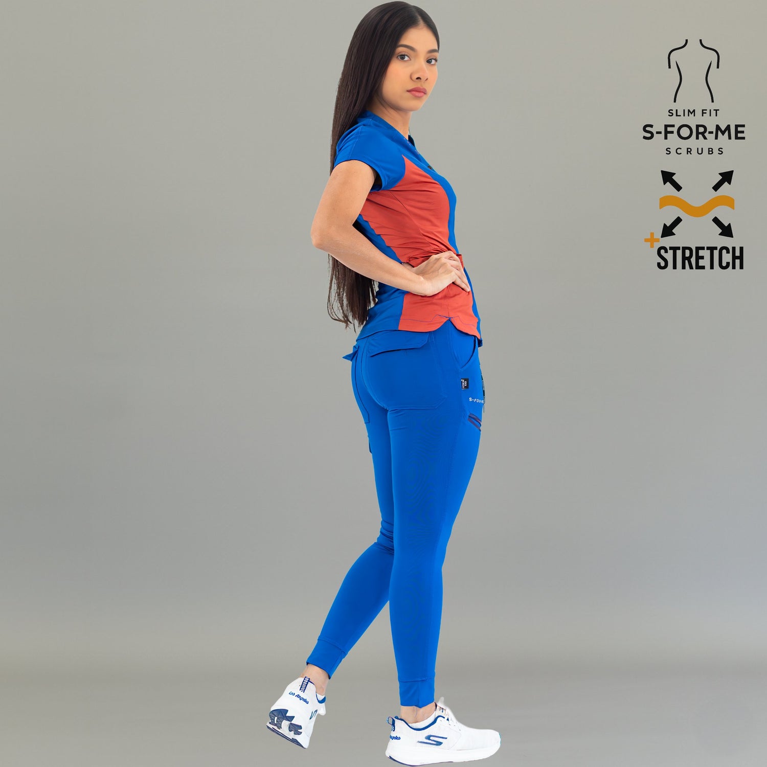 royal blue medical uniforms super stretch and slim fit