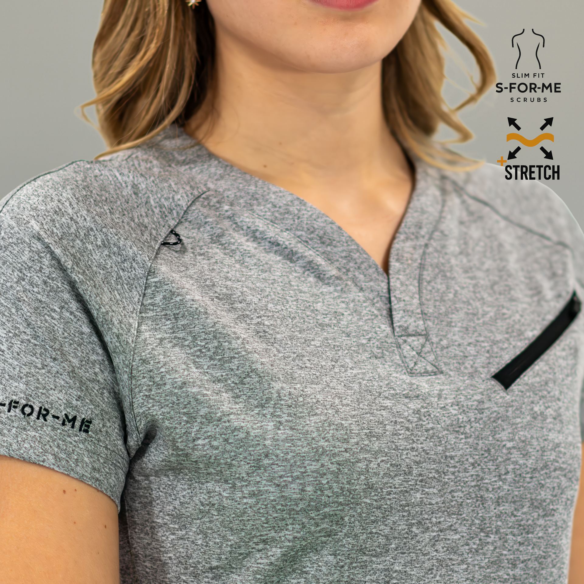 gray nurse tops
