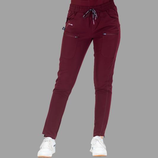 Women’s Waterproof Burgundy Pants, Scrubs Style 300