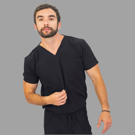 Men's Top Fways Black, Scrubs 530