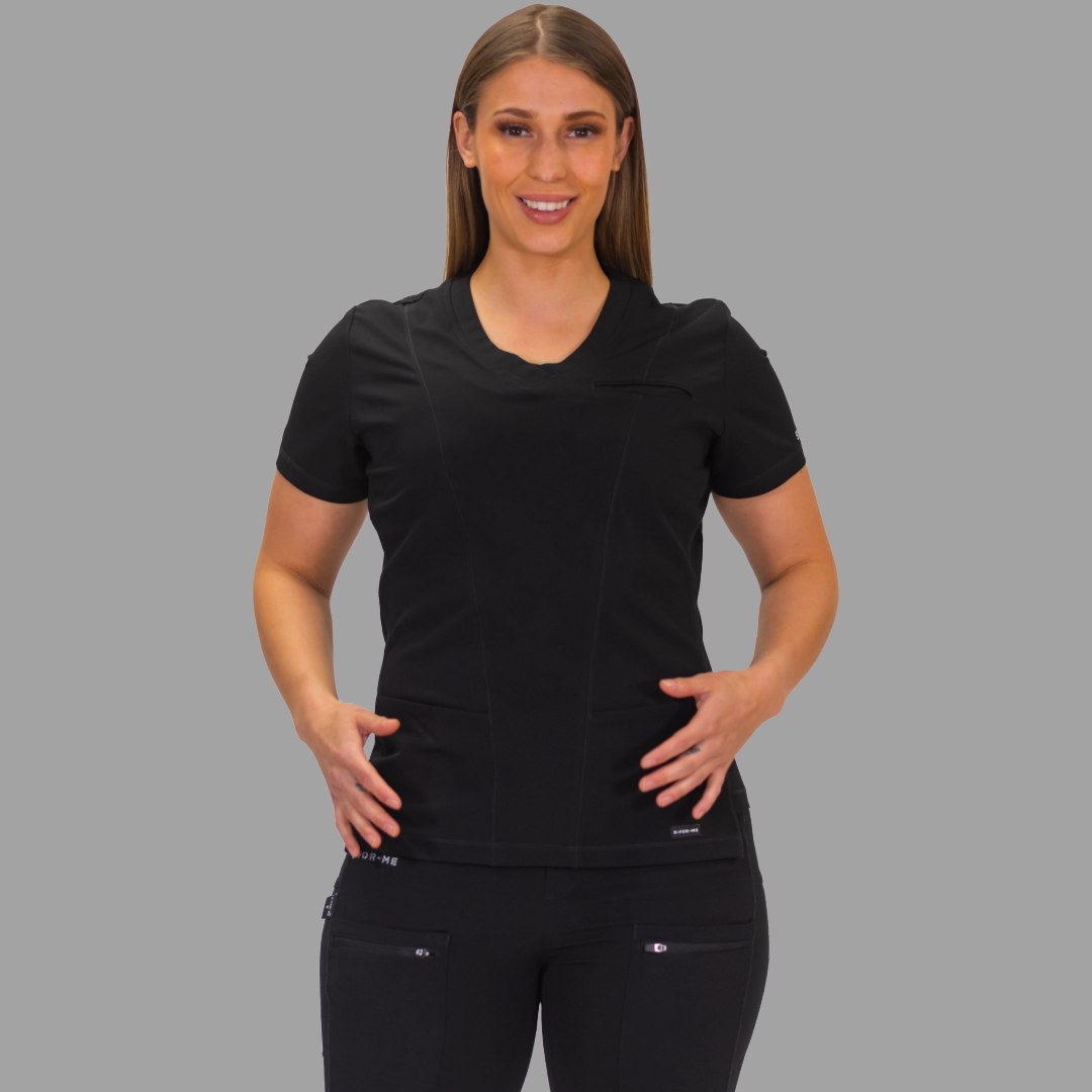 Women’s Waterproof Black Top, Scrubs style 300