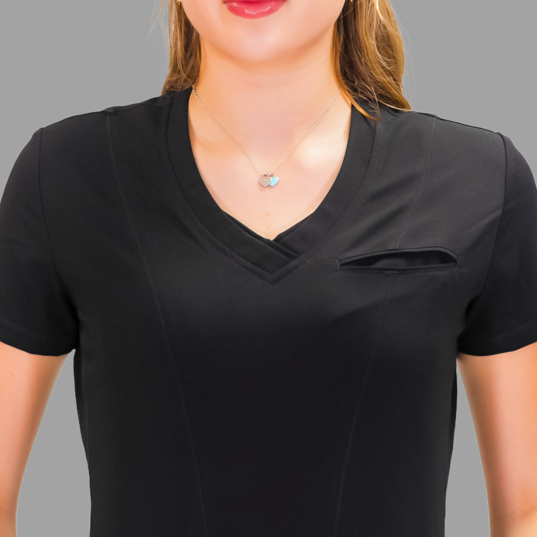 Women’s Waterproof Black Top, Scrubs style 300