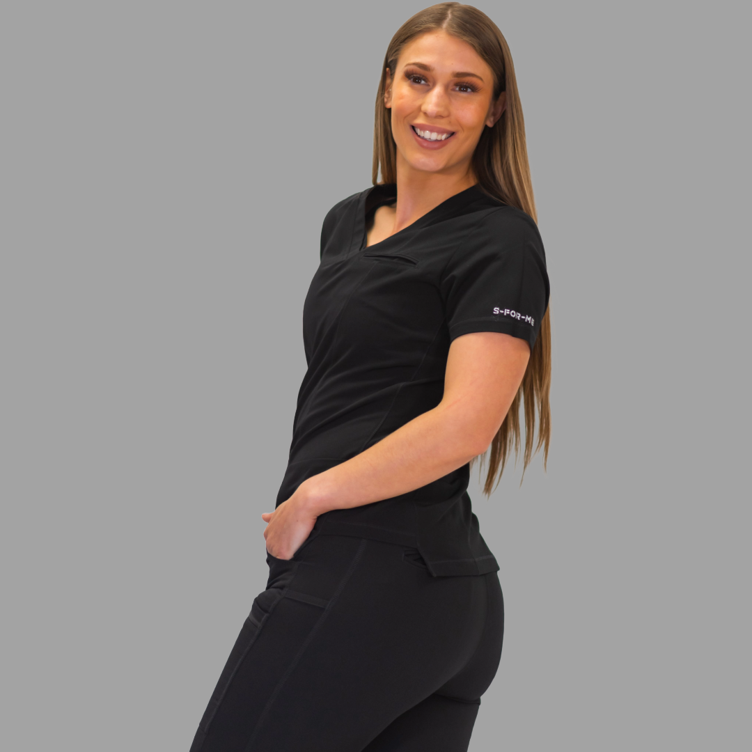 Women’s Waterproof Black Top, Scrubs style 300