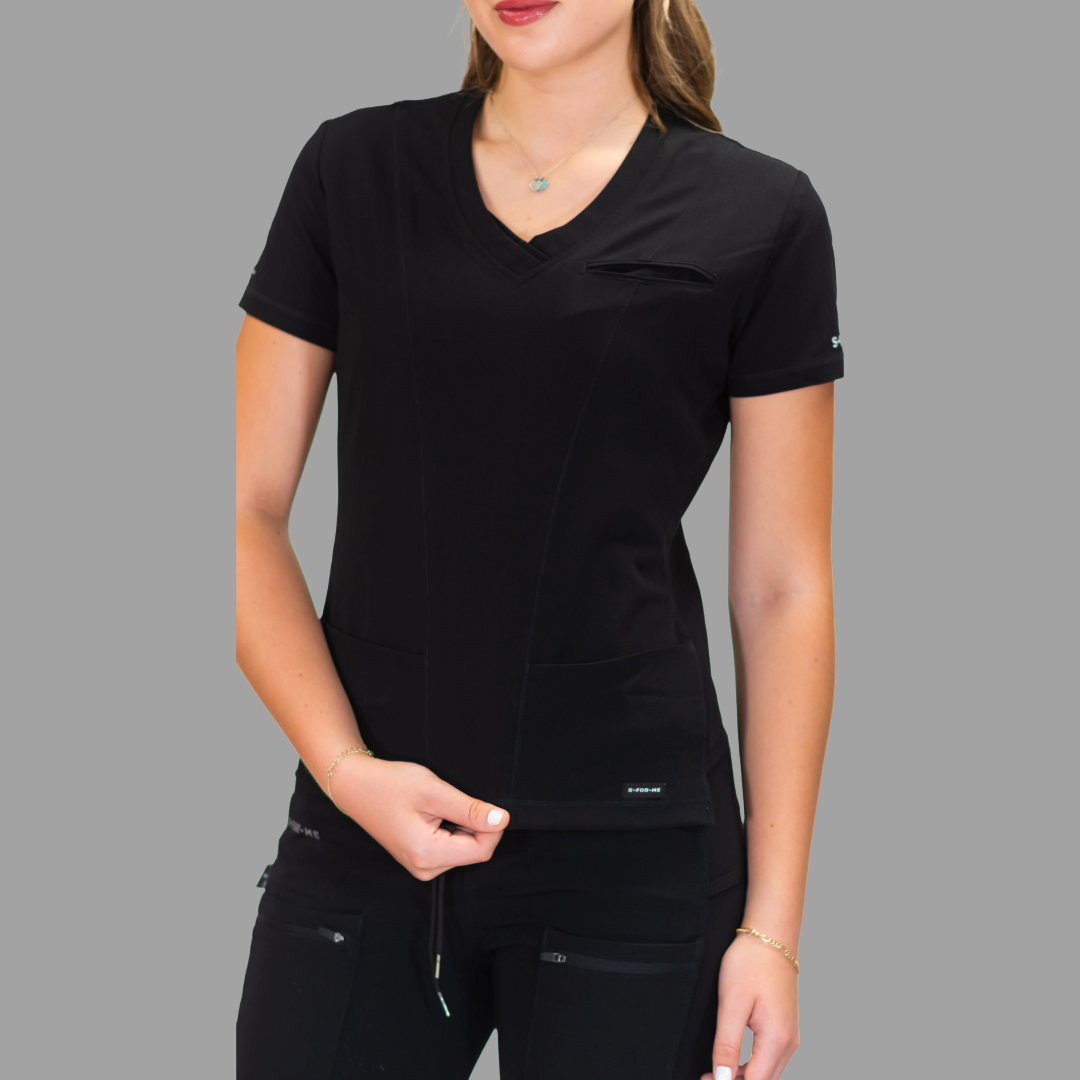Women’s Waterproof Black Top, Scrubs style 300