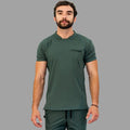 Men's 910 olive green super stretch scrub top front view