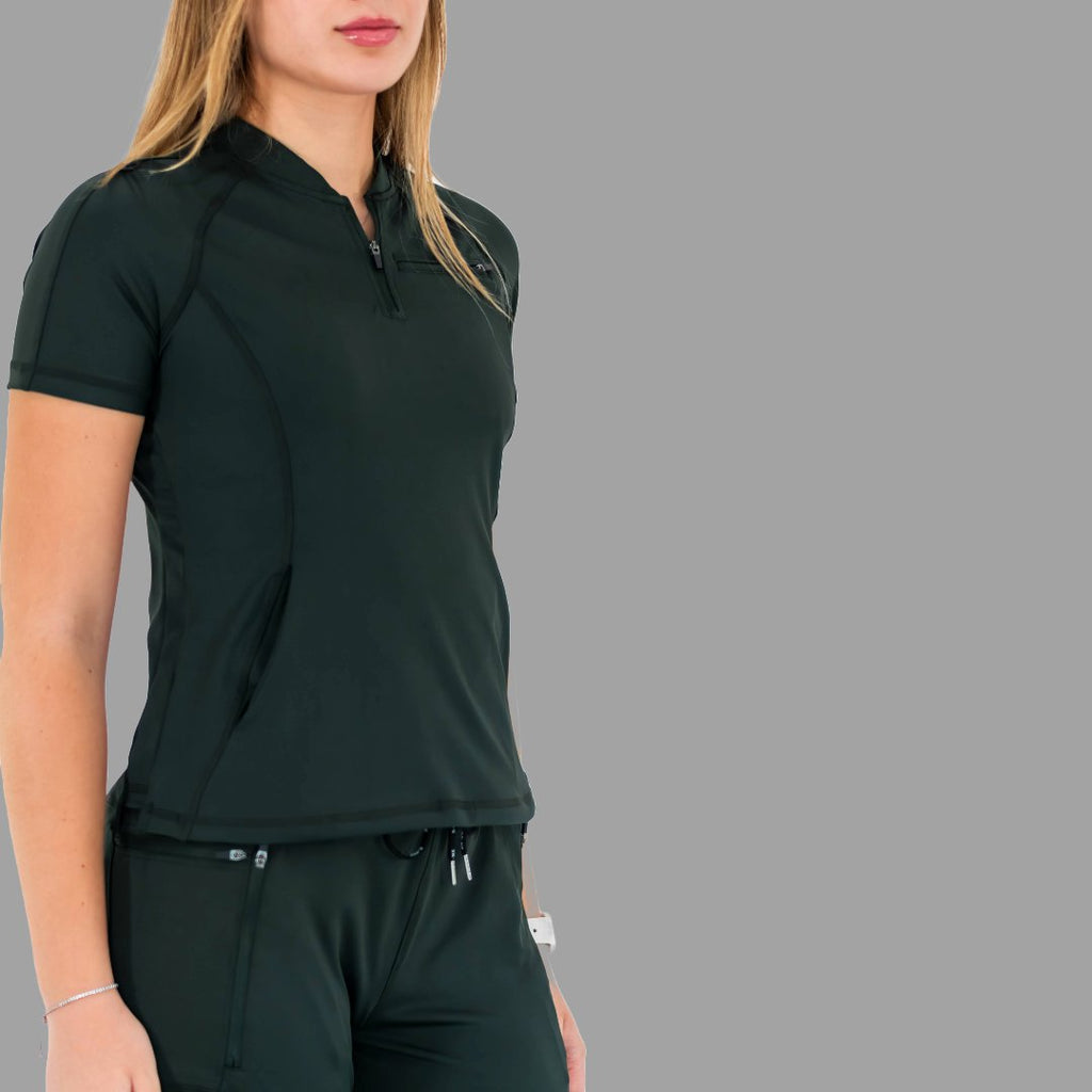 Women's Scrub Top 920 Super Stretch Bottle Green