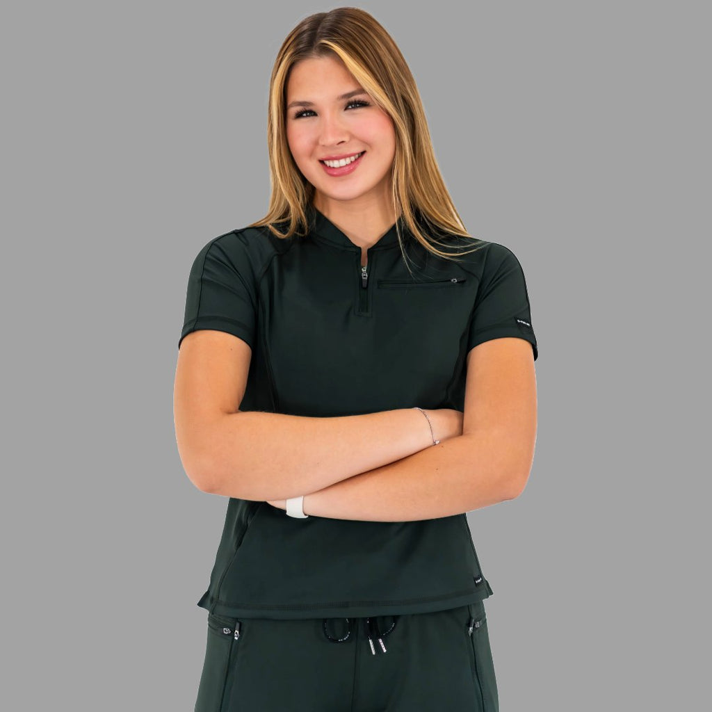 Women's Scrub Top 920 Super Stretch Bottle Green