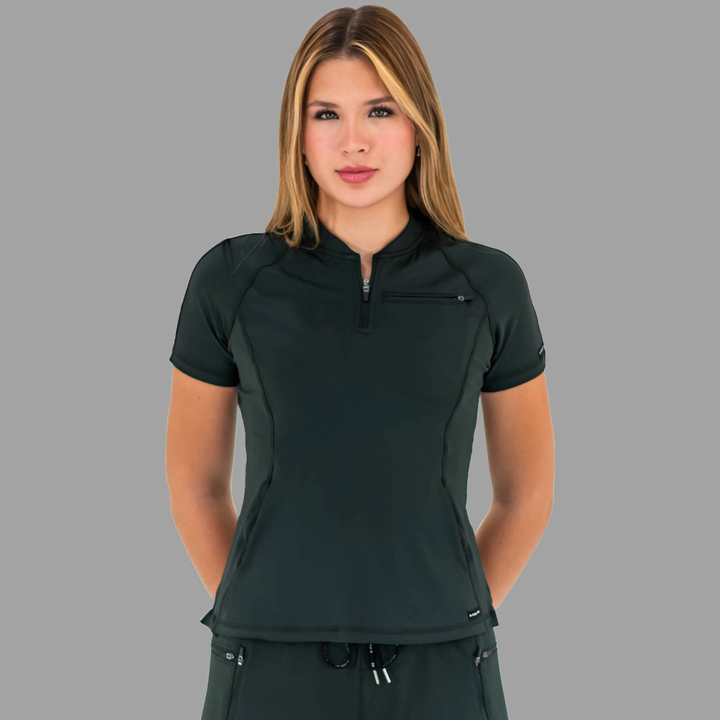 Women's Scrub Top 920 Super Stretch Bottle Green