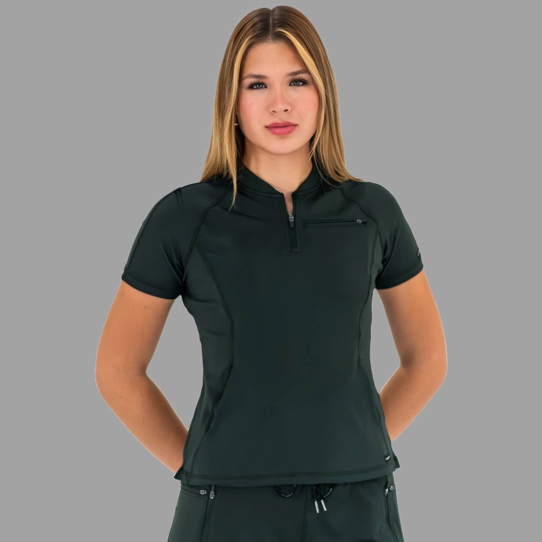 Women's Scrub Top 920 Super Stretch Bottle Green
