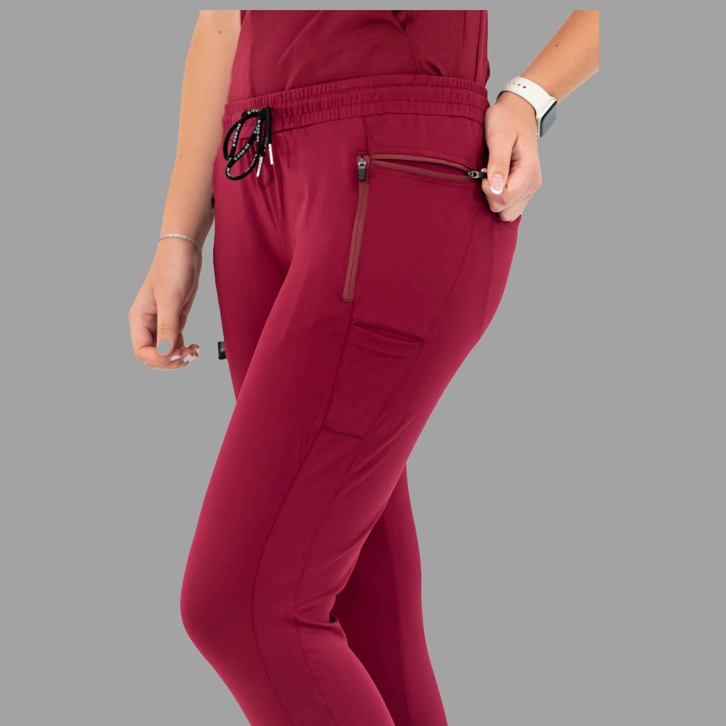Women's Joggers 920 Super Stretch Burgundy, Scrubs 920