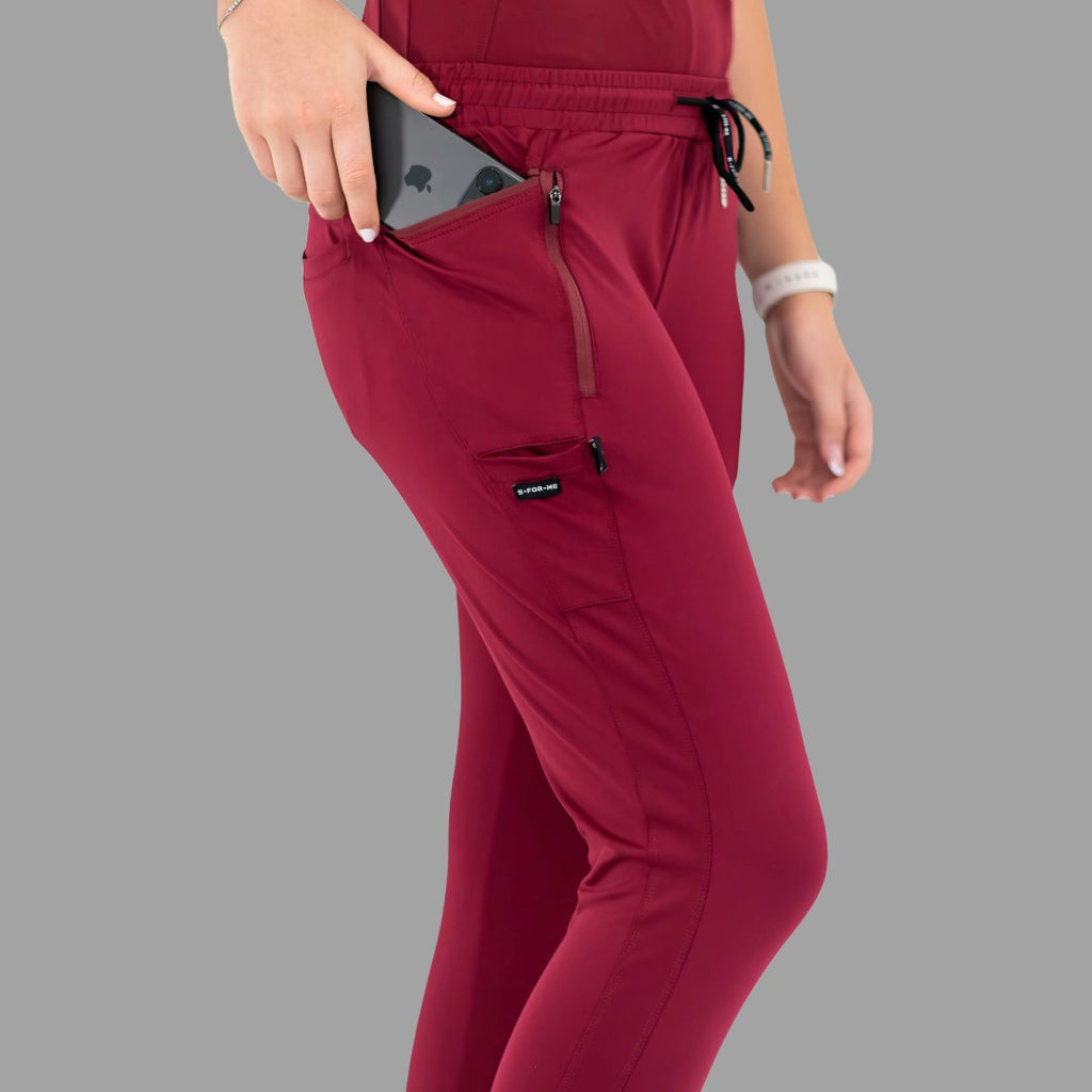 Women's Joggers 920 Super Stretch Burgundy, Scrubs 920